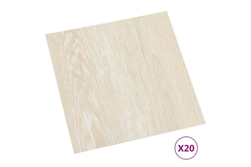 Itsekiinnittyvä lattialankku 20 kpl PVC 1,86 m² beige - Beige - Ritilä parvekkeelle - Lattia - Terassilaatat