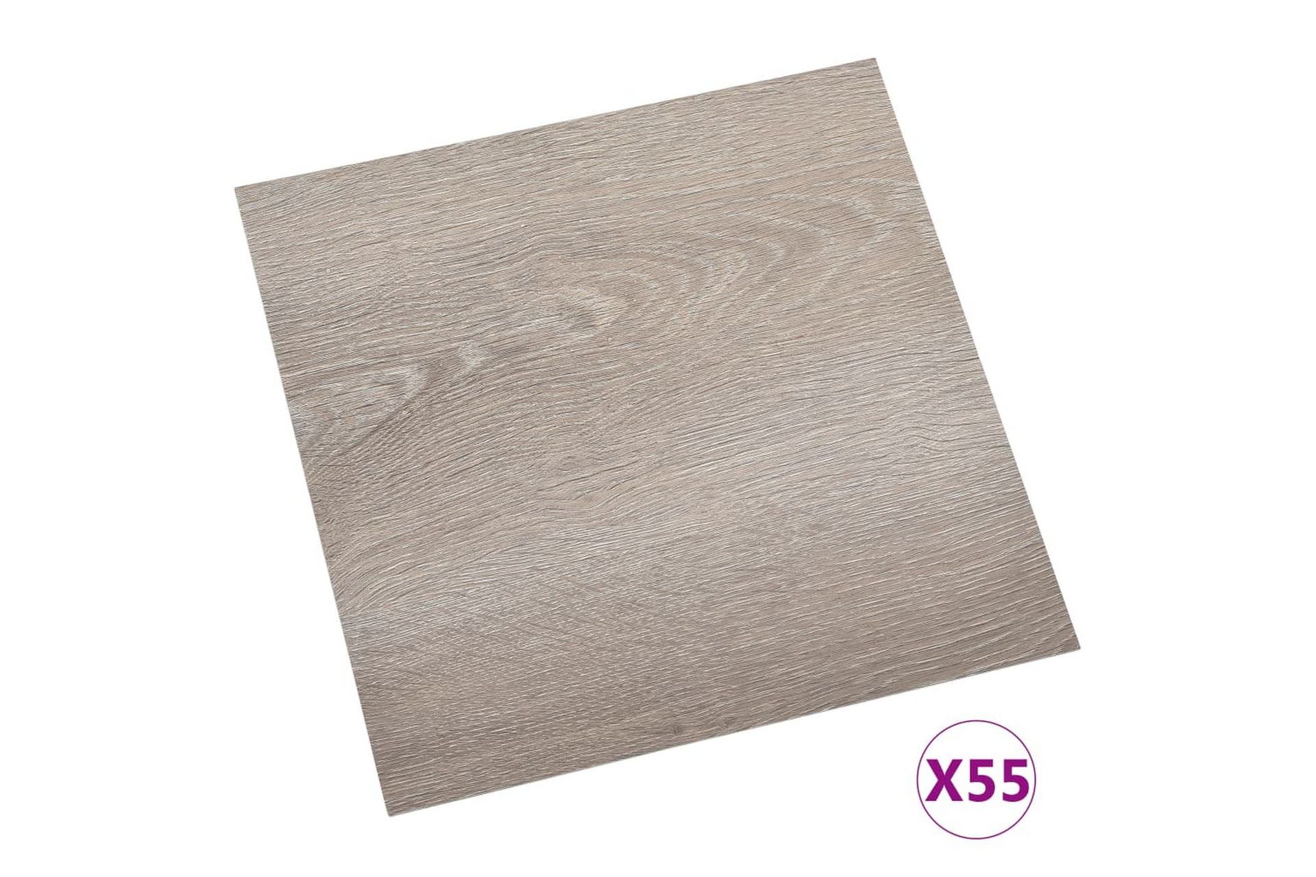 Itsekiinnittyvä lattialankku 55 kpl PVC 5,11 m² taupe - Taupe - Piha & ulkoaltaat - Piha-alue - Puutarhakoristeet & pihatarvikkeet - Terassilaatat