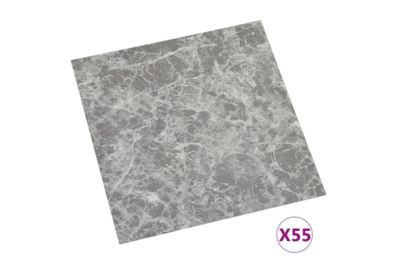 Itsekiinnittyvä lattialankku 55 kpl PVC 5,11m² betoninharmaa - Harmaa - Piha & ulkoaltaat - Piha-alue - Puutarhakoristeet & pihatarvikkeet - Terassilaatat