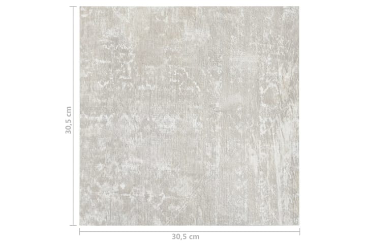 Itsekiinnittyvä lattialankku 55 kpl PVC 5,11m² vaaleanharmaa - Harmaa - Ritilä parvekkeelle - Lattia - Terassilaatat