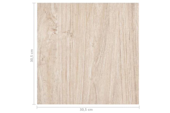 Itsekiinnittyvä lattialankku 55 kpl PVC 5,11 mÂ² vaaleanrusk - Ruskea - Ritilä parvekkeelle - Lattia - Terassilaatat
