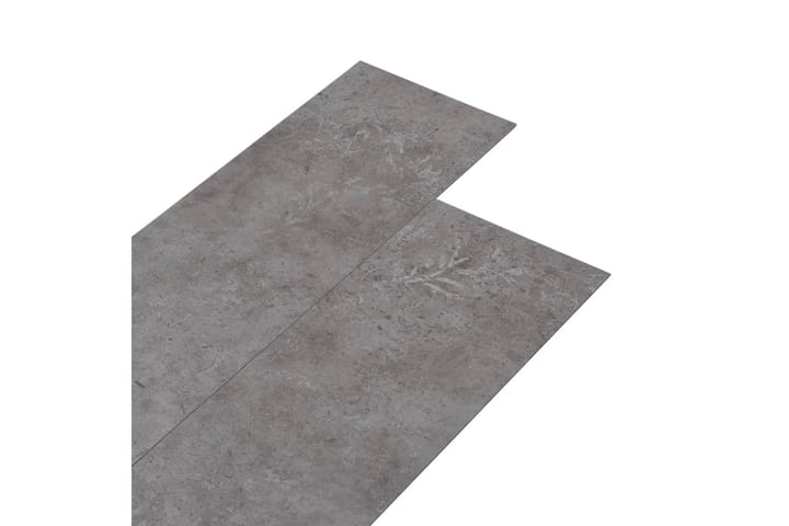 Itsekiinnittyvä PVC lattialankku 5,21 m² 2 mm betoninharmaa - Harmaa - Ritilä parvekkeelle - Lattia - Terassilaatat