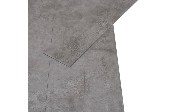 Itsekiinnittyvä PVC lattialankku 5,21 m² 2 mm betoninharmaa - Harmaa - Ritilä parvekkeelle - Lattia - Terassilaatat