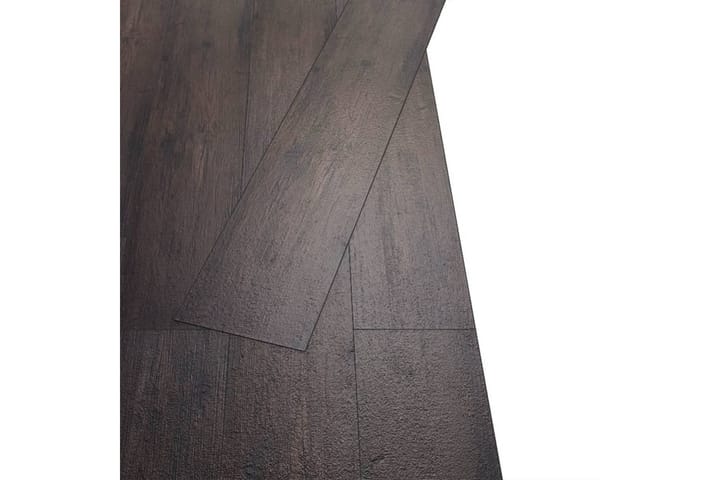 Itsekiinnittyvä PVC lattialankku 5,21 m² 2 mm tummanruskea - Ruskea - Ritilä parvekkeelle - Lattia - Terassilaatat