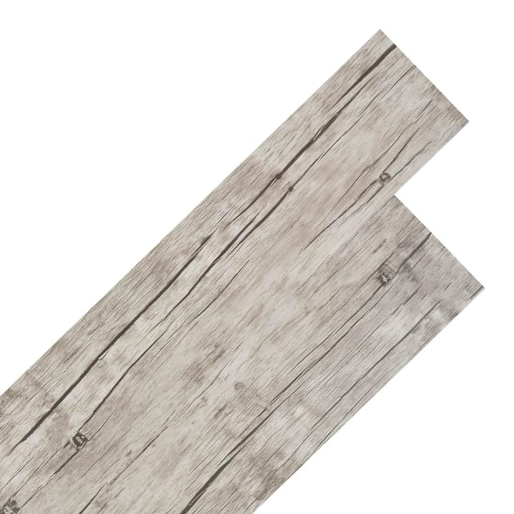 Itsekiinnittyvä PVC-lattialankku 5,02m² 2mm Tammi Kulunut - Harmaa - Ritilä parvekkeelle - Lattia - Terassilaatat