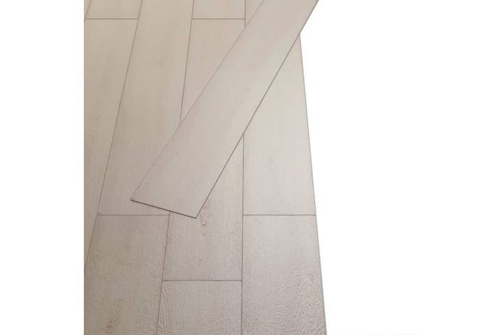 Itsekiinnittyvät PVC-lattialankut 2,51 m² 2 mm tammi valkoin - Valkoinen - Ritilä parvekkeelle - Lattia - Terassilaatat