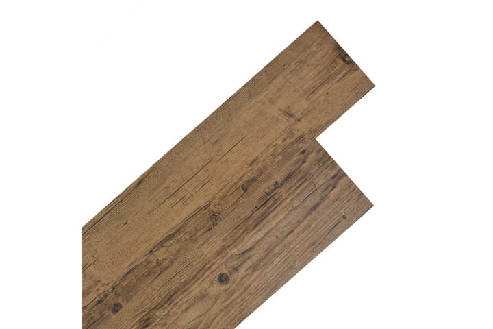 Itsekiinnittyvät PVC-lattialankut 2,51 m² 2 mm pähkinänruske - Ruskea - Ritilä parvekkeelle - Lattia - Terassilaatat