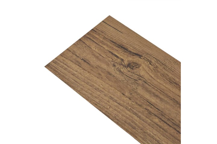 Itsekiinnittyvät PVC-lattialankut 2,51 m² 2 mm pähkinänruske - Ruskea - Ritilä parvekkeelle - Lattia - Terassilaatat