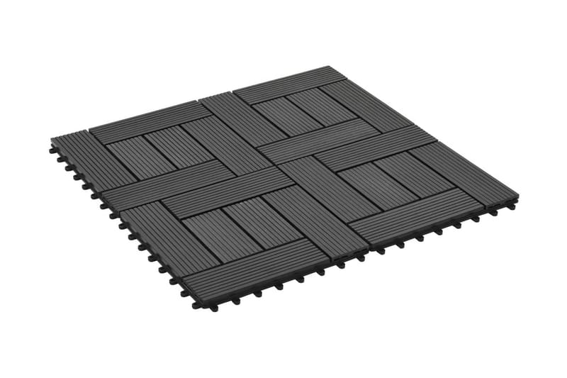Lattialaatat 11 kpl puumuovikomposiitti 30x30 cm 1m² musta - Musta - Piha & ulkoaltaat - Piha-alue - Puutarhakoristeet & pihatarvikkeet - Terassilaatat