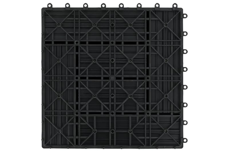 Lattialaatat 11 kpl puumuovikomposiitti 30x30 cm 1m² musta - Musta - Piha & ulkoaltaat - Piha-alue - Puutarhakoristeet & pihatarvikkeet - Terassilaatat