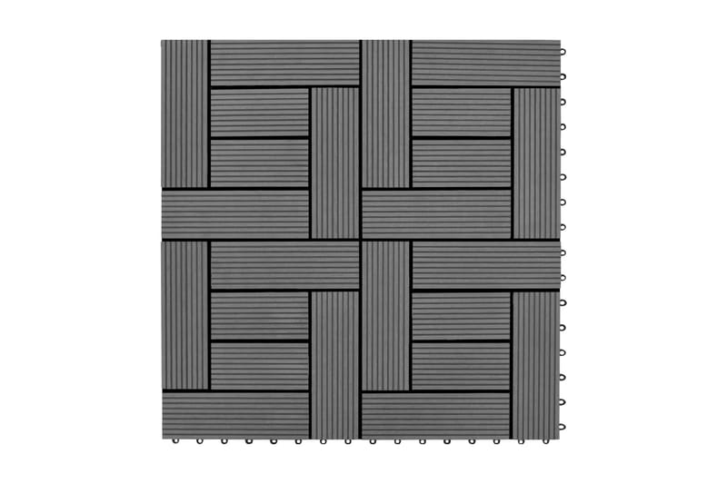 Lattialaatat 22 kpl 30x30cm 2m² puukomposiitti harmaa - Harmaa - Ritilä parvekkeelle - Lattia - Terassilaatat