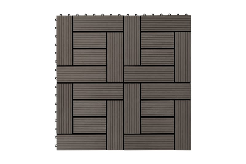 Lattialaatat 22 kpl 30x30cm 2m² puukomposiitti tummanruskea - Ruskea - Ritilä parvekkeelle - Lattia - Terassilaatat