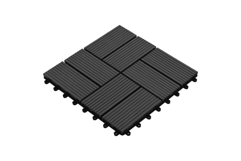 Lattialaatat 22 kpl 30x30cm 2m² puukomposiitti musta - Musta - Piha & ulkoaltaat - Piha-alue - Puutarhakoristeet & pihatarvikkeet - Terassilaatat