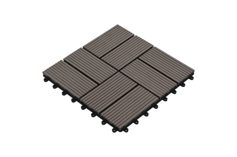 Lattialaatat 22 kpl 30x30cm 2m² puukomposiitti tummanruskea - Ruskea - Piha & ulkoaltaat - Piha-alue - Puutarhakoristeet & pihatarvikkeet - Terassilaatat