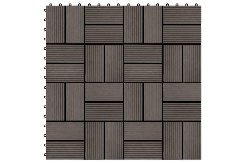 Lattialaatat 22 kpl 30x30cm 2m² puukomposiitti tummanruskea - Ruskea - Piha & ulkoaltaat - Piha-alue - Puutarhakoristeet & pihatarvikkeet - Terassilaatat