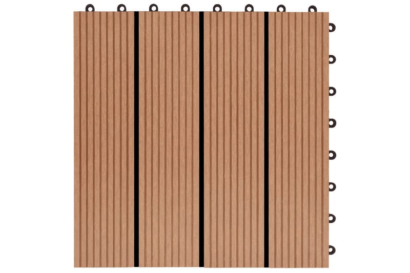 Lattialaatat 22 kpl 30x30cm 2m² puukomposiitti tiikinvärinen - Ruskea - Piha & ulkoaltaat - Piha-alue - Puutarhakoristeet & pihatarvikkeet - Terassilaatat