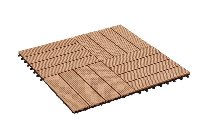 Lattialaatat 22 kpl 30x30cm 2m² puukomposiitti tiikinvärinen - Ruskea - Piha & ulkoaltaat - Piha-alue - Puutarhakoristeet & pihatarvikkeet - Terassilaatat