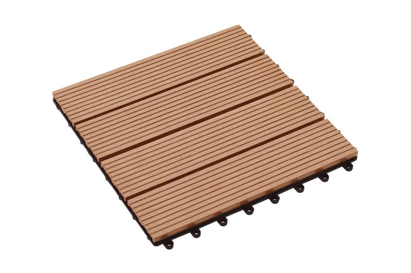Lattialaatat 22 kpl 30x30cm 2m² puukomposiitti tiikinvärinen - Ruskea - Piha & ulkoaltaat - Piha-alue - Puutarhakoristeet & pihatarvikkeet - Terassilaatat