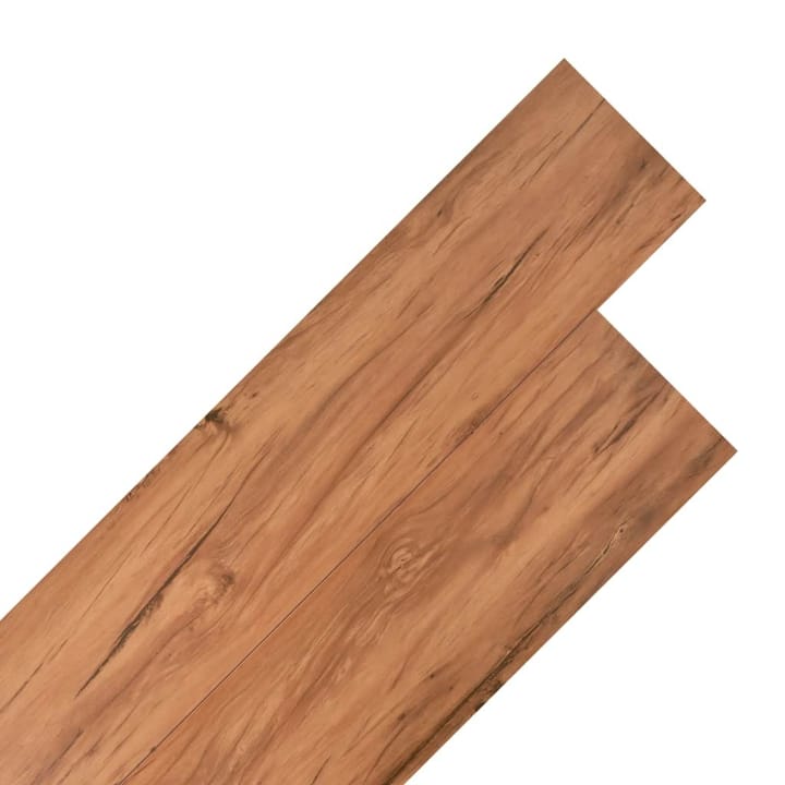PVC-lattialankut 5,26m² 2mm Luonnollinen jalava - Ruskea - Terassilaatat - Ritilä parvekkeelle - Lattia