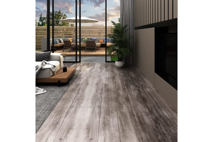 PVC-lattialankut 5,26m² 2mm matta puu ruskea - Ritilä parvekkeelle - Lattia - Terassilaatat