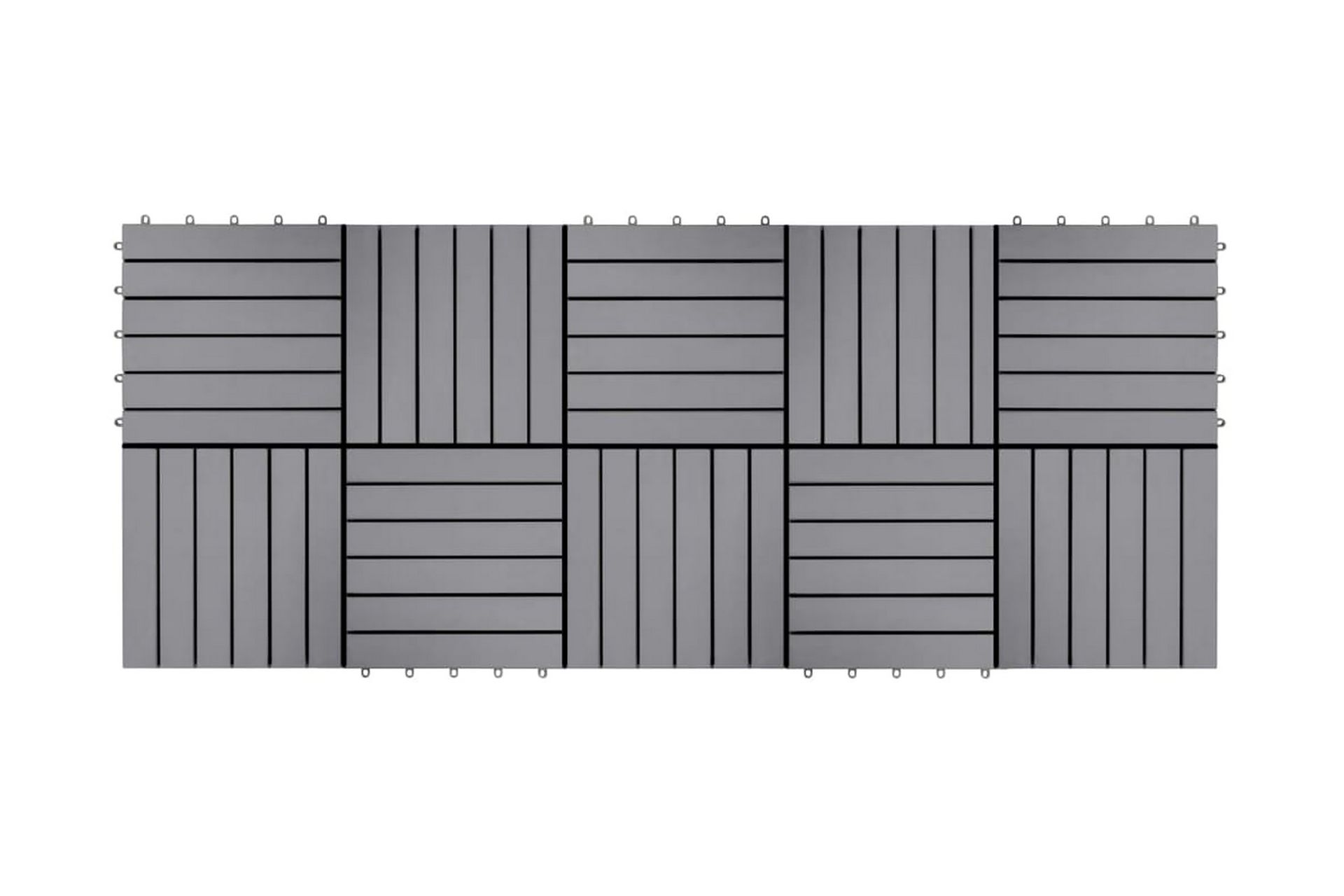 Terassilaatat 10kpl laveeraus 30x30cm täysi akaasiapuu - Harmaa - Piha & ulkoaltaat - Piha-alue - Puutarhakoristeet & pihatarvikkeet - Terassilaatat