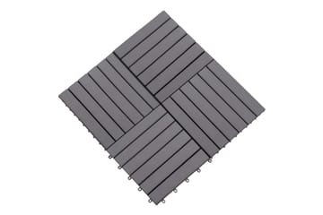 Terassilaatat 10kpl laveeraus 30x30cm täysi akaasiapuu - Harmaa - Piha & ulkoaltaat - Piha-alue - Puutarhakoristeet & pihatarvikkeet - Terassilaatat