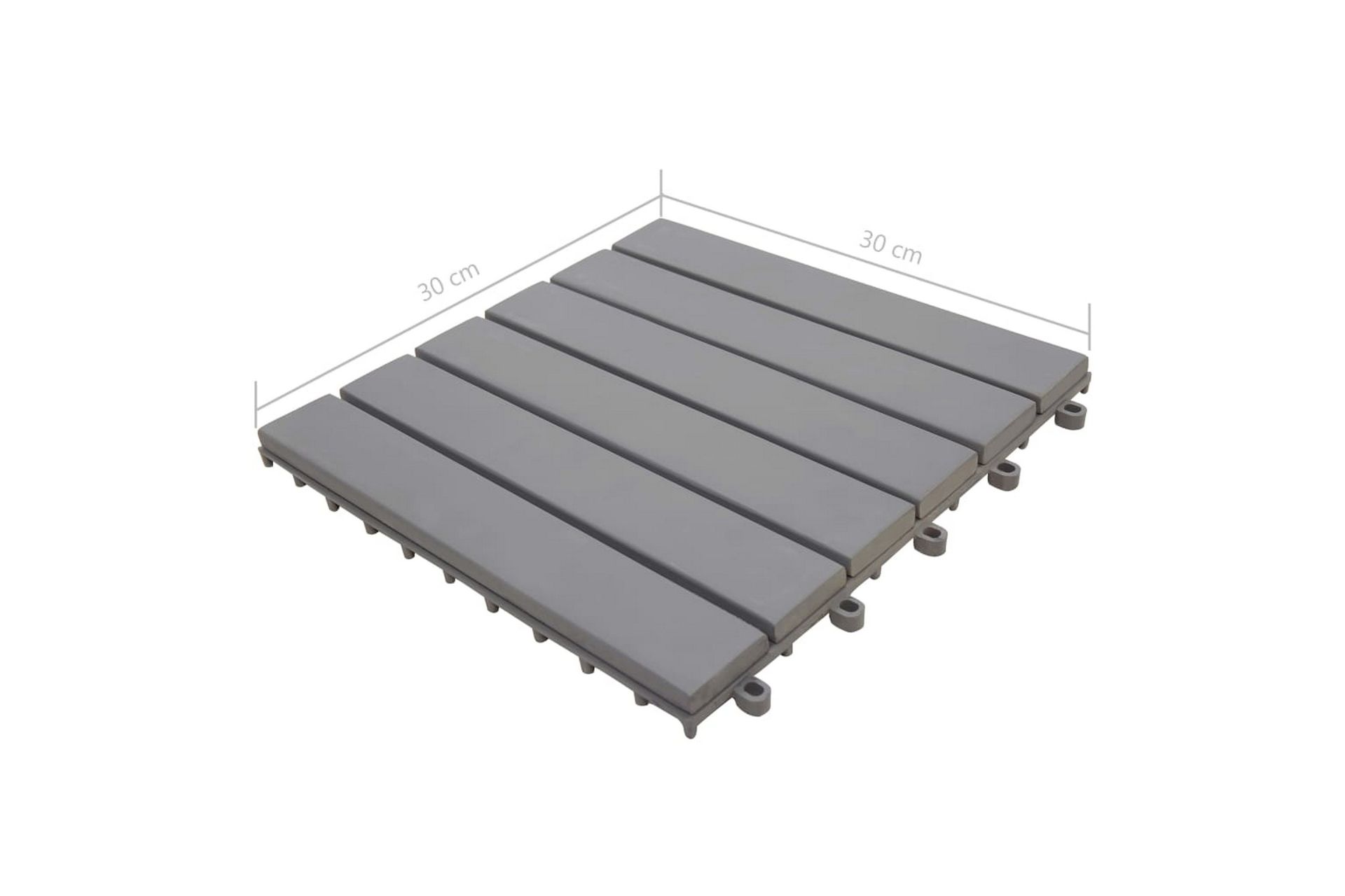 Terassilaatat 10kpl laveeraus 30x30cm täysi akaasiapuu - Harmaa - Piha & ulkoaltaat - Piha-alue - Puutarhakoristeet & pihatarvikkeet - Terassilaatat