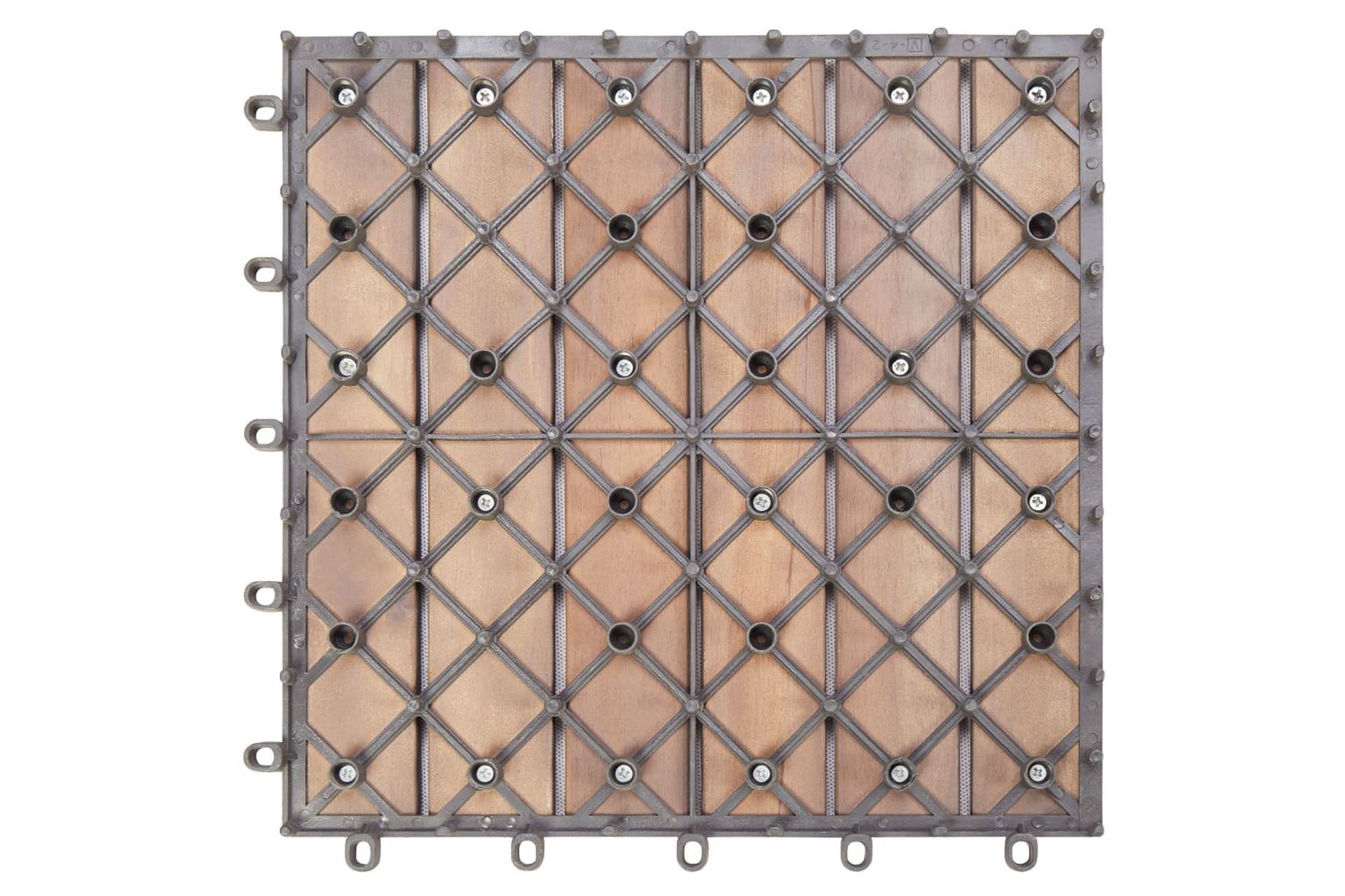 Terassilaatat 10kpl laveeraus 30x30cm täysi akaasiapuu - Harmaa - Piha & ulkoaltaat - Piha-alue - Puutarhakoristeet & pihatarvikkeet - Terassilaatat