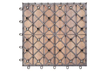 Terassilaatat 10kpl laveeraus 30x30cm täysi akaasiapuu - Harmaa - Piha & ulkoaltaat - Piha-alue - Puutarhakoristeet & pihatarvikkeet - Terassilaatat