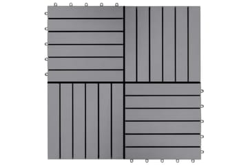 Terassilaatat 10kpl laveeraus 30x30cm täysi akaasiapuu - Harmaa - Piha & ulkoaltaat - Piha-alue - Puutarhakoristeet & pihatarvikkeet - Terassilaatat
