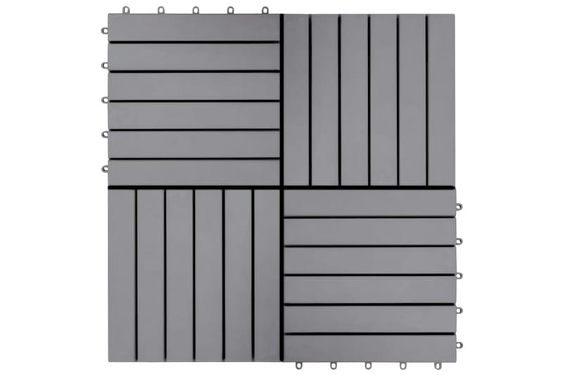 Terassilaatat 10kpl laveeraus 30x30cm täysi akaasiapuu - Harmaa - Piha & ulkoaltaat - Piha-alue - Puutarhakoristeet & pihatarvikkeet - Terassilaatat