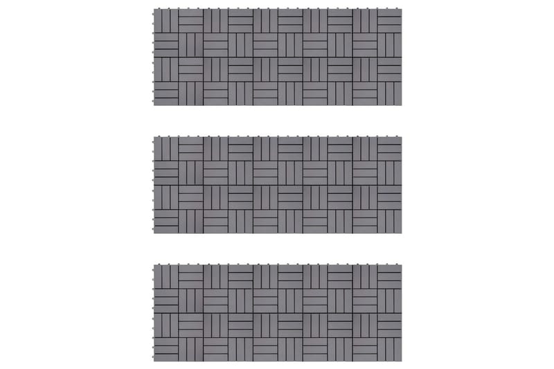 Terassilaatat 30 kpl harmaapesty 30x30 cm täysi akaasiapuu - Piha & ulkoaltaat - Piha-alue - Puutarhakoristeet & pihatarvikkeet - Terassilaatat