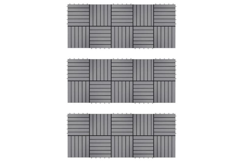 Terassilaatat 30 kpl harmaapesty 30x30 cm täysi akaasiapuu - Piha & ulkoaltaat - Piha-alue - Puutarhakoristeet & pihatarvikkeet - Terassilaatat