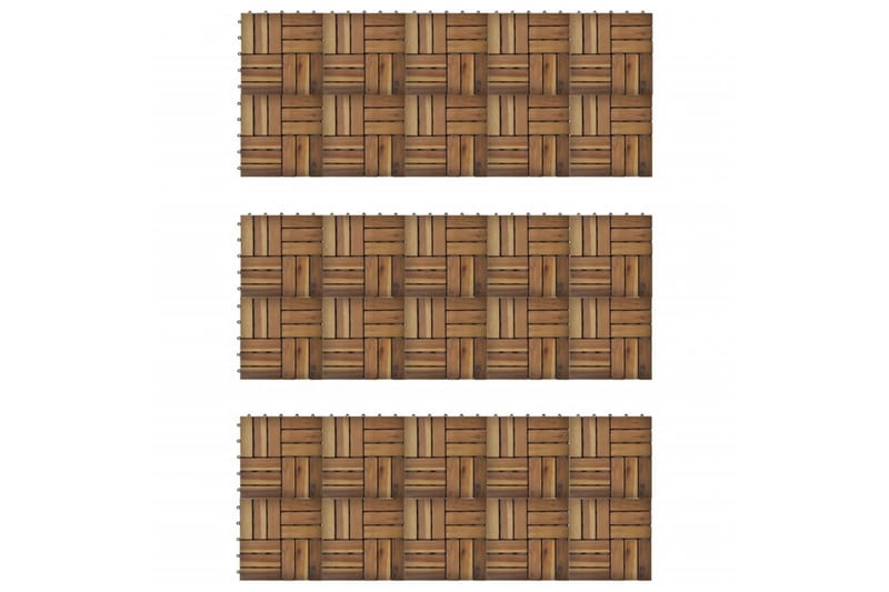 Terassilaatat 30 x 30 cm Akaasia 30 Sarja - Ruskea - Piha & ulkoaltaat - Piha-alue - Puutarhakoristeet & pihatarvikkeet - Terassilaatat