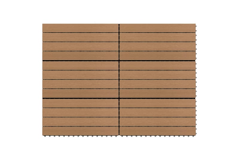 Terassilaatat 6 kpl WPC 60x30 cm 1,08 m² ruskea - Ritilä parvekkeelle - Lattia - Terassilaatat