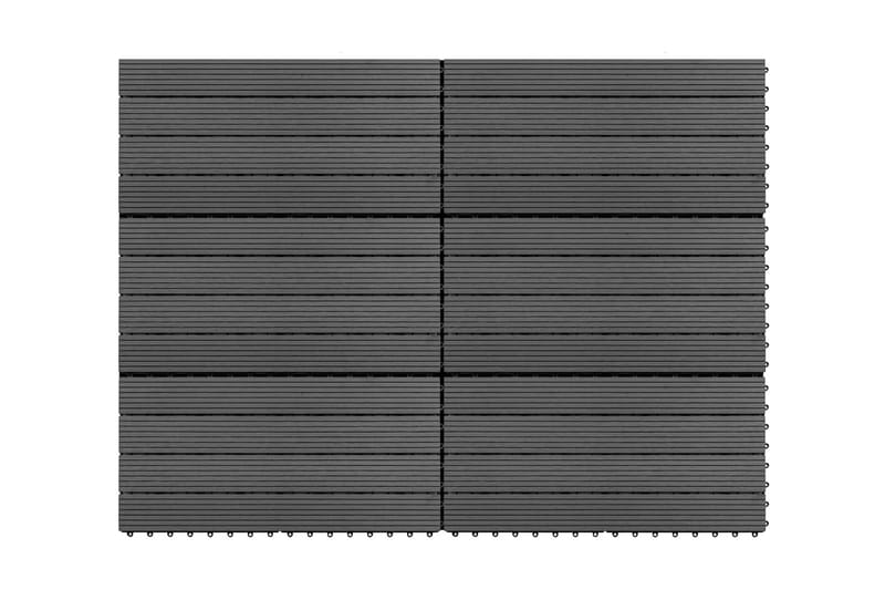 WPC-laatat 60x30 cm 6 kpl 1m² harmaa - Harmaa - Ritilä parvekkeelle - Lattia - Terassilaatat