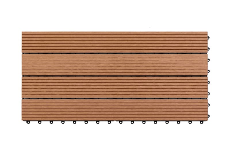 WPC-laatat 60x30 cm 6 kpl 1m² ruskea - Ruskea - Piha & ulkoaltaat - Piha-alue - Puutarhakoristeet & pihatarvikkeet - Terassilaatat