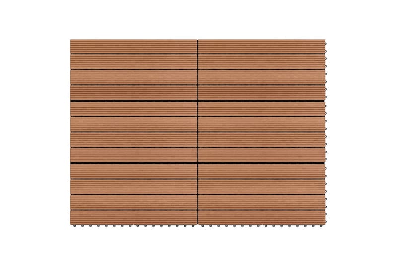 WPC-laatat 60x30 cm 6 kpl 1m² ruskea - Ruskea - Piha & ulkoaltaat - Piha-alue - Puutarhakoristeet & pihatarvikkeet - Terassilaatat