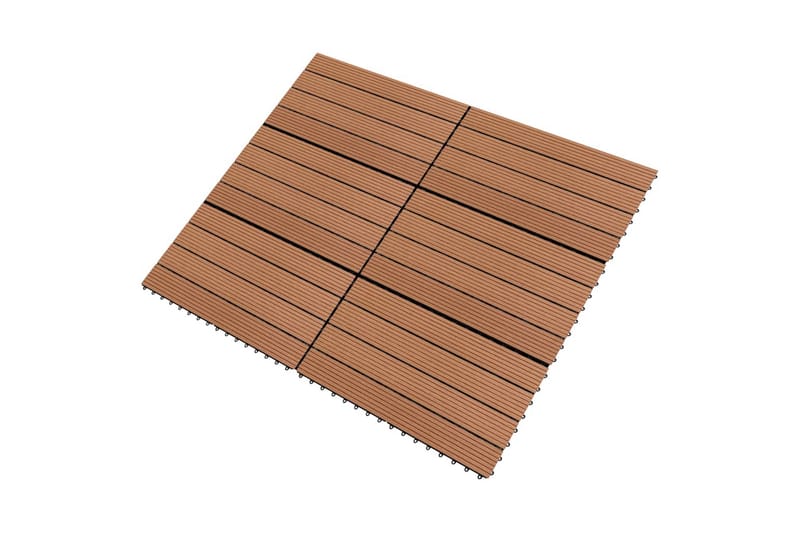 WPC-laatat 60x30 cm 6 kpl 1m² ruskea - Ruskea - Piha & ulkoaltaat - Piha-alue - Puutarhakoristeet & pihatarvikkeet - Terassilaatat
