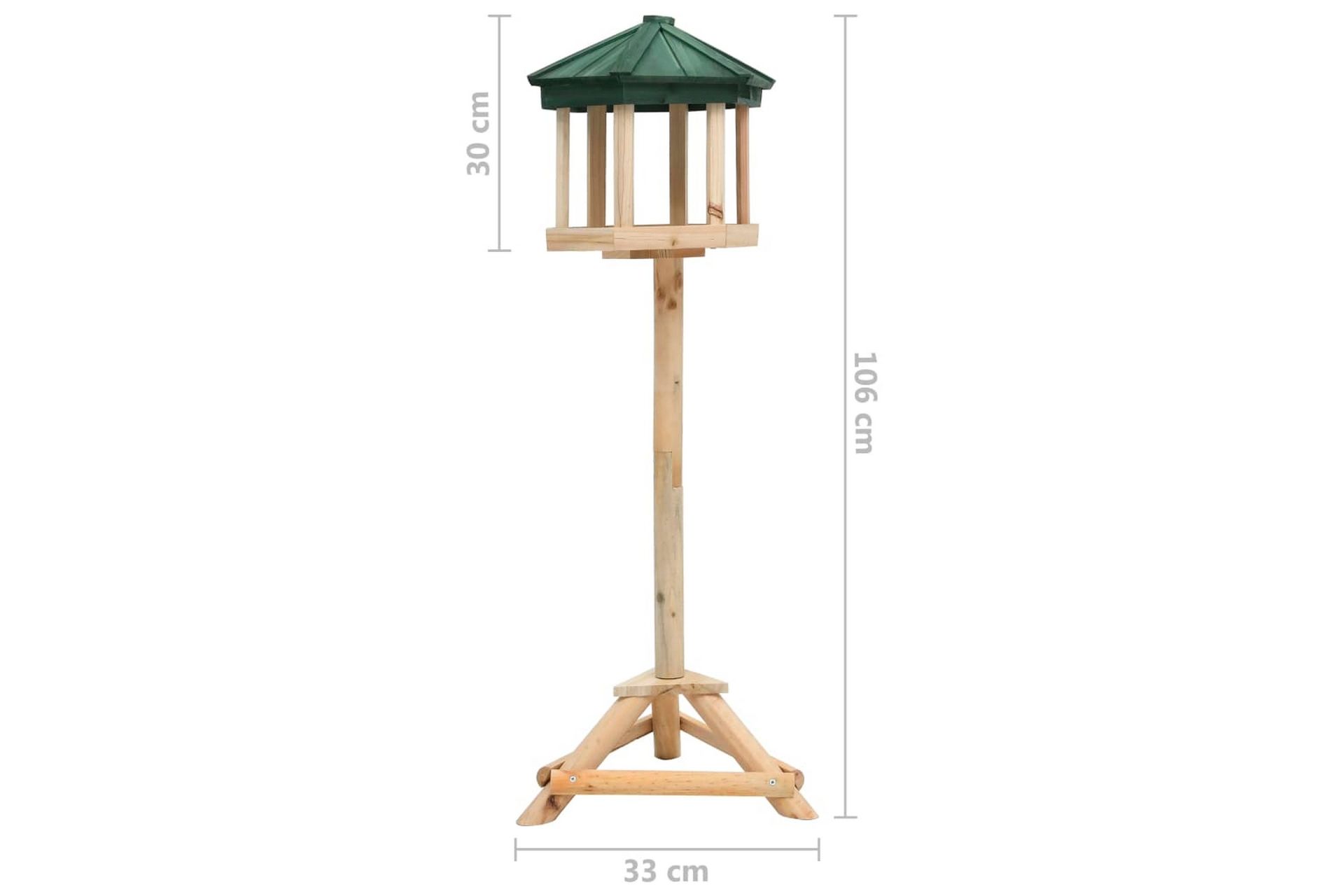 Lintulauta seisova täysi kuusi 33x106 cm - Ruskea - Piha & ulkoaltaat - Piha-alue - Puutarhakoristeet & pihatarvikkeet - Lintulauta