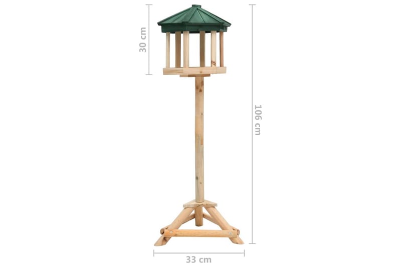 Lintulauta seisova täysi kuusi 33x106 cm - Ruskea - Piha & ulkoaltaat - Piha-alue - Puutarhakoristeet & pihatarvikkeet - Lintulauta