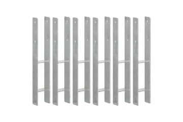 Aita-ankkurit 6 kpl hopea 9x6x60 cm galvanoitu teräs - Piha & ulkoaltaat - Piha-alue - Puutarhakoristeet & pihatarvikkeet - Ovikatos