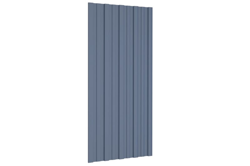 Kattopaneeli 12 kpl galvanoitu teräs harmaa 100x45 cm - Piha & ulkoaltaat - Piha-alue - Puutarhakoristeet & pihatarvikkeet - Ovikatos