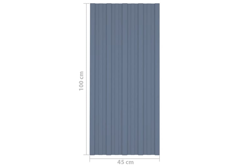 Kattopaneeli 12 kpl galvanoitu teräs harmaa 100x45 cm - Piha & ulkoaltaat - Piha-alue - Puutarhakoristeet & pihatarvikkeet - Ovikatos