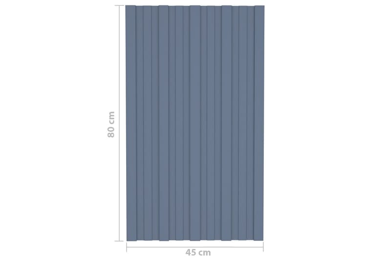 Kattopaneeli 12 kpl galvanoitu teräs harmaa 80x45 cm - Piha & ulkoaltaat - Piha-alue - Puutarhakoristeet & pihatarvikkeet - Ovikatos