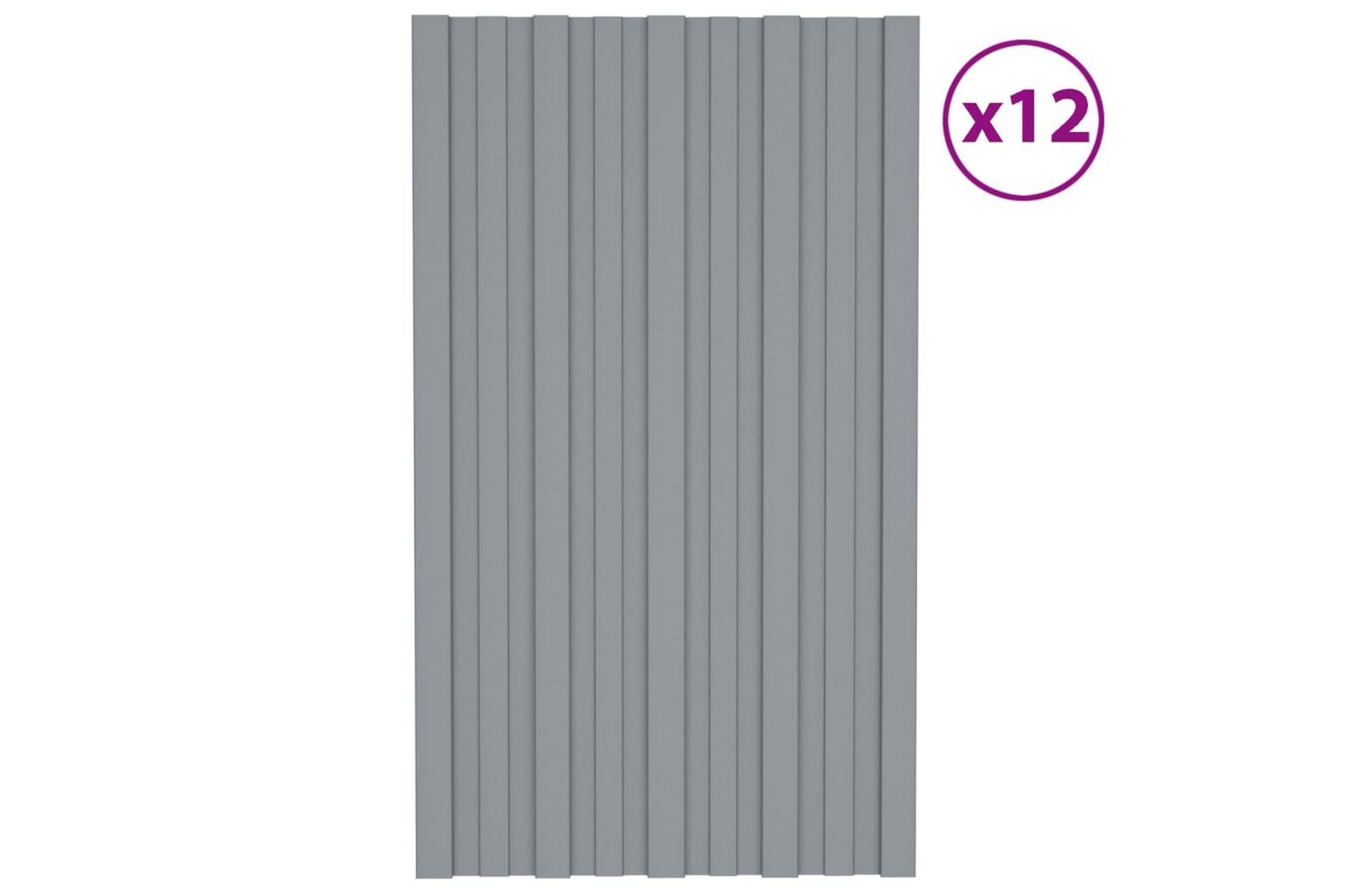 Kattopaneeli 12 kpl galvanoitu teräs hopea 80x45 cm - Piha & ulkoaltaat - Piha-alue - Puutarhakoristeet & pihatarvikkeet - Ovikatos