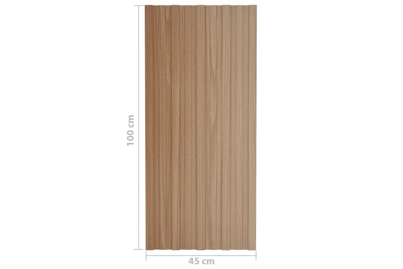 Kattopaneeli 12 kpl galvanoitu teräs vaalea puu 100x45 cm - Piha & ulkoaltaat - Piha-alue - Puutarhakoristeet & pihatarvikkeet - Ovikatos