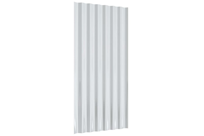 Kattopaneeli 12 kpl jauhemaalattu teräs harmaa 80x36 cm - Harmaa - Piha & ulkoaltaat - Piha-alue - Puutarhakoristeet & pihatarvikkeet - Ovikatos