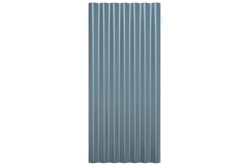 Kattopaneeli 12 kpl jauhemaalattu teräs harmaa 80x36 cm - Harmaa - Piha & ulkoaltaat - Piha-alue - Puutarhakoristeet & pihatarvikkeet - Ovikatos