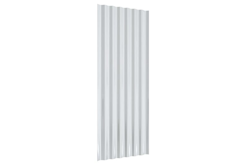 Kattopaneeli 12 kpl jauhemaalattu teräs hopea 100x36 cm - Hopea - Piha & ulkoaltaat - Piha-alue - Puutarhakoristeet & pihatarvikkeet - Ovikatos